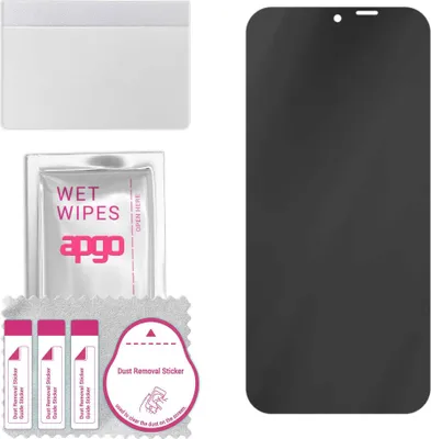 Produktbild von apgo Hybrid Privacy Schutzglas, Matt, kompatibel mit Ulefone Armor 17 Pro, Anti-Spy, toller Ersatz für Hartglas, kratzfester Displayschutzglas, Displayschutz, Full Glue