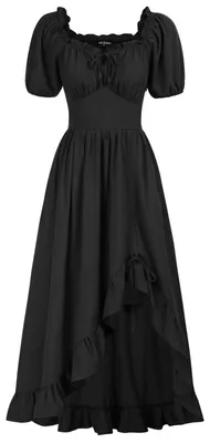 Produktbild von Scarlet Darkness Renaissance Kleid für Damen, Cottagecore, Korsett, Rüschen, Max