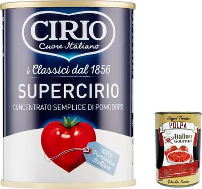 Produktbild von 12x Cirio - Supercirio, Concentrato Di Pomodoro, Tomatenkonzentrat 140 g + Italian Gourmet poipa 400g