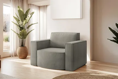 Produktbild von Sessel Designersessel PALMA in Stoff Noel Grau