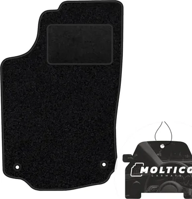 Produktbild von moto-MOLTICO Fahrer Fußmatte Auto Velours Fahrerseite Autoteppiche Schwarz Fahrermatte 1-teilig passend für Opel Agila B Suzuki Splash Wagon R+