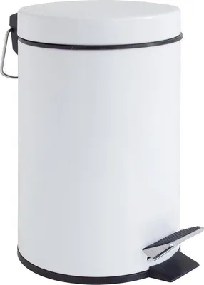 Produktbild von Famanu Mülleimer mit Pedalmechanismus - 3 Liter - Weiß
