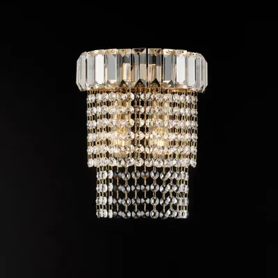 Imagen del producto de Aplique contemporáneo Vladimir, color oro, con 2 bombillas E14