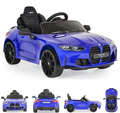 Obrázek produktu pro Moni dětské elektrické auto BMW M4 na dálkové ovládání EVA pneumatiky 2 motory hudební funkce modrá