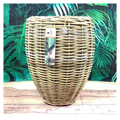 Produktbild von Rattan Pflanzkübel Grau Ø 40 cm