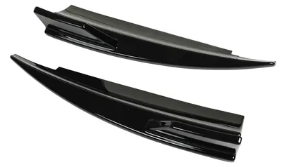 Image de 2 pièces : séparateurs latéraux pour pare-chocs arrière, gauche et droite, de couleur noir brillant, compatibles avec les modèles Mercedes-Benz Classe CLA (C117) CLA45 AMG Line de 2013 à 2019