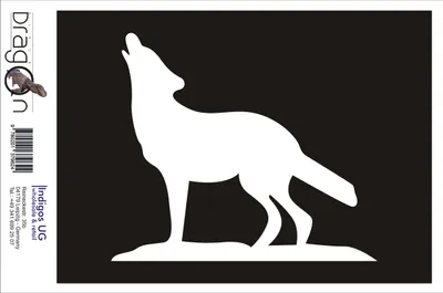 Produktbild von Aufkleber / Autoaufkleber - JDM / Die cut / Auto / OEM - Wolf - 140x120 mm silber - Heckscheibe / Heckscheibenaufkleber
