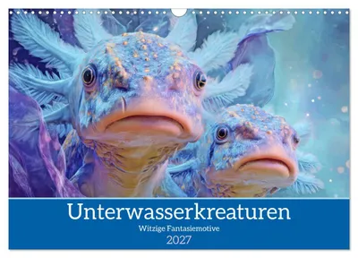 Produktbild von Unterwasserkreaturen - Witzige Fantasiemotive (Wandkalender 2027 DIN A3 quer), CALVENDO Monatskalender