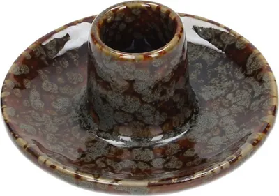 Zdjęcie produktu dla Świecznik pojedynczy 9x6cm brązowy