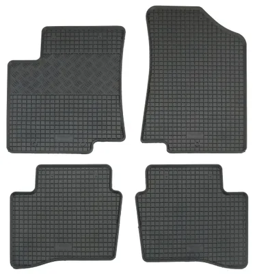 Gummifußmatten Set 4-teilig für Kia Rio 3 (2011-), schwarz