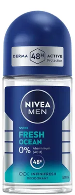 Obrázok produktu pre NIVEA MEN Fresh Ocean, Muži, Antiperspirant, Guličkový deodorant, Fľaša, 50 ml, 48 h
