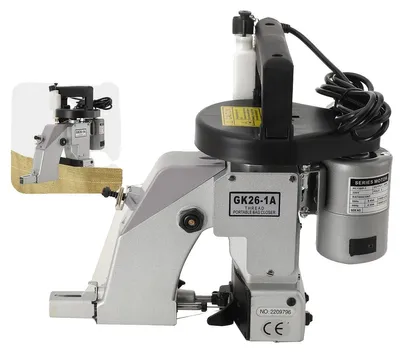 Produktbild von Tragbare Nähmaschine, 220V, 90W, 200-300 Taschen/Stunde, Maximale Nahtdicke 8 mm, Abmessungen 295 x 245 x 235 mm