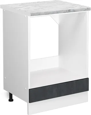 Produktbild von Herdumbauschrank Vicco R-Line Schwarz Beton 60 cm AP Marmor, Model 47638