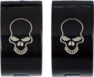 Produktbild von Totenkopf Schmuck: Edelstahl Creolen Ohrringe