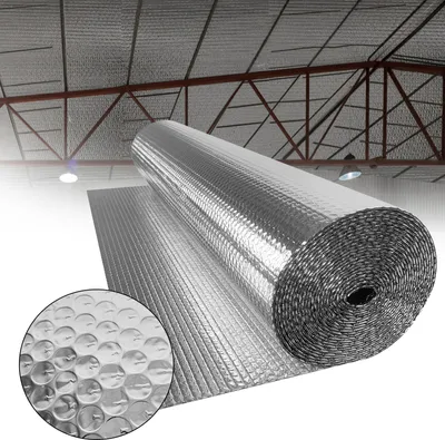 Produktbild von Sessamen-LP Izolačná fólia Izolačná fólia Dvojitá hliníková izolácia domu Bublinková fólia 3-4 mm Izolačná páska Izolačná fólia na tepelnú izoláciu, ochrana proti chladu (100 cm x 15 m)