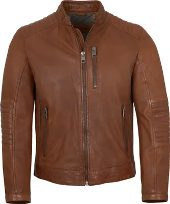 Produktbild von Milestone - Herren Lederjacke Lammnappa teracotta : 58