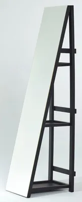 Produktbild von Casa Padrino Standspiegel mit Regale 37 x 37 x H. 160 cm - Luxus Ankleidespiegel