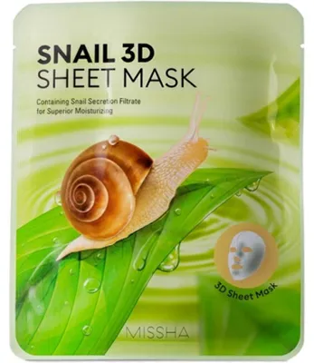 Image de MISSHA Escargot 3D Feuille Masque 23 g