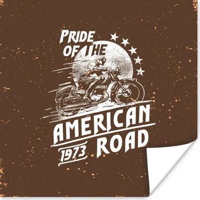 Produktbild von MuchoWow® Poster Jahrgang - Motorrad - Design 50x50 cm - Wohnzimmerdekoration
