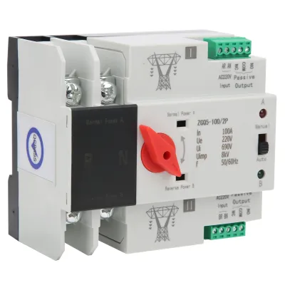 Obrázek produktu pro Přepínač Dual Power Automatický nepřerušitelný dvoucestný regulátor ZGQ5-100/2P 220 V