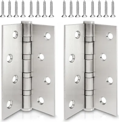 Produktbild von ECENCE Edelstahl Tür-Scharnier 2x Silber Türband, Beschlag, 4-fach Stahlkugel gelagert Edelstahls