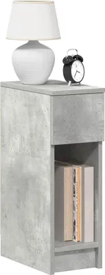 Produktbild von vidaXL Nachttische mit Schublade 2 Stk. Betongrau 20x36x60 cm