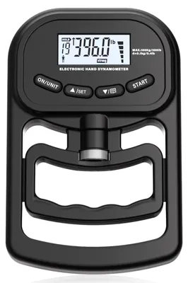 Digitale Handdynamometer, 180 kg, tragbar, LED-Display, USB, schwarz