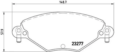 Produktbild von Brembo Bremsbelagsatz, Scheibenbremse Vorderachse P 61 071