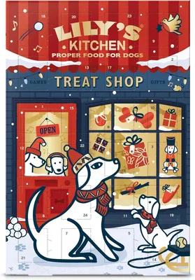 Image de Calendrier de l'Avent pour chiens – rempli de friandises et de collations, un cadeau de Noël pour animaux de compagnie