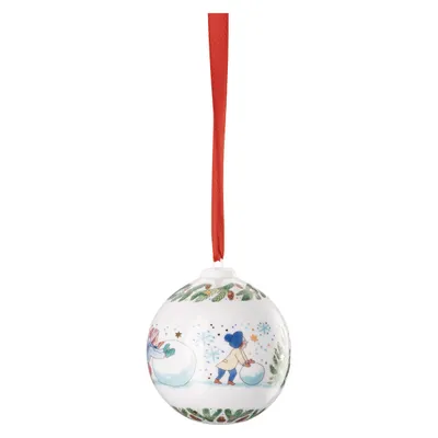 Zdjęcie produktu dla Hutschenreuther Weihnachtskugel 2025, Ozdobna kula świąteczna, Porcelana, Wielobarwny, Pudełka na prezenty, 6,2 cm, 62 mm