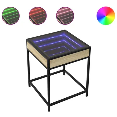 Produktbild von Nachttisch mit Infinity-LED Sonoma-Eiche 40x40x51 cm
