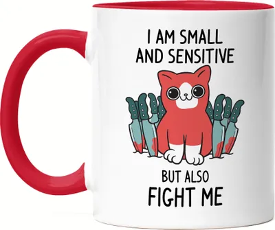Produktbild von Lustiger Katzen Tasse Rot Katzenliebhaber Katzenbesitzer Katzen-Mama Geschenk Katzenmotiv