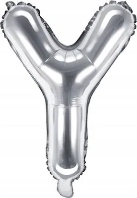 Zdjęcie produktu dla Balon foliowy Litera ''Y'', 35cm, srebrny