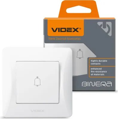 Immagine prodotto di Videx Binera 10A campanello da incasso, bianco