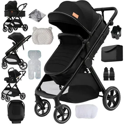 Produktbild von 3-in-1 Kombikinderwagen mit Babywanne und Autositz