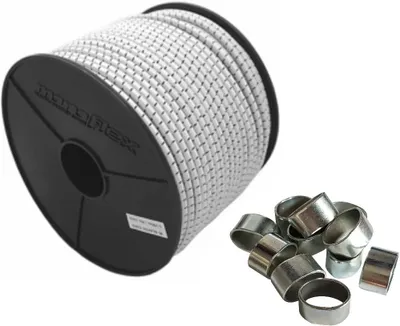 Produktbild von Expanderseil 8mm mit 10 Würgeklemmen, 10 m, in Weiß und Schwarz