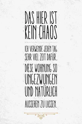 Obrázok produktu pre vianmo Drevený nápis 20x30 cm Wohnung hier kein Chaos