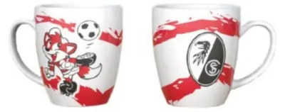 Produktbild von SC Freiburg Kindertasse Füchsle Motiv Keramik 0,2 Liter mikrowellengeeignet spülmaschinenfest