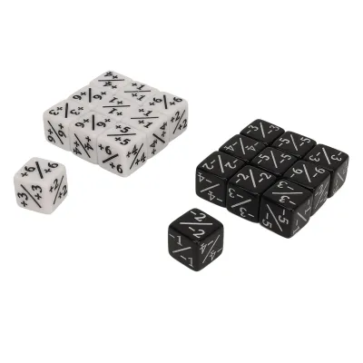 Produktbild von 20 Stück Würfelzähler Token 15.3 mm Positive Negative Würfelzähler Set für Brettspiele Mathespiele