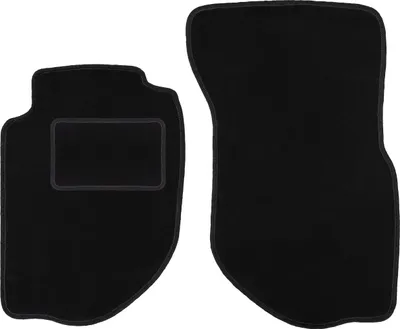 Image de Tapis de sol avant velours sur-mesure pour Volvo V90 I (1997-1998, break) noir, jeu 2 pièces, fixations - STANDRAD