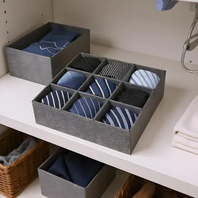 Produktbild von Organizer für Schubladen mit 9 Fächern zur Aufbewahrung von Socken und Unterwäsche
