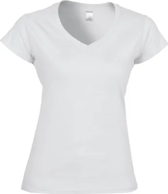 Image de Gildan - T-shirt col V pour femme RW10088 (S) (Blanc)