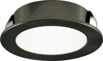 Produktbild von L&S Nube 68 DualColor LED-Strahler schwarz - Flacher Einbaustrahler, 3W, 195 Lumen, DualColor 3000K/4000K, dimmbar, inkl. Adapterkabel, Metall