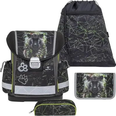 Produktbild von Belmil Classy ergonomisches Schulranzen-Set 4-teilig "Black Panther" mit Brustgurt