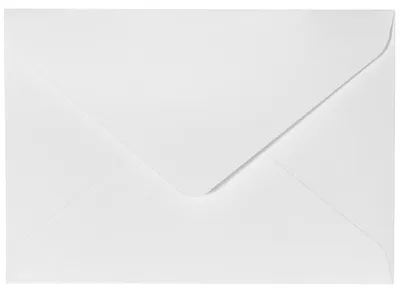 Produktbild von 100 Stück DIN C6 Briefumschläge 130g/m² Weiß Nassklebung Spitzklappe Grußkarten