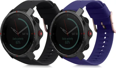 Produktbild von kwmobile 2x Sportarmband kompatibel mit Polar Grit X / X Pro / Vantage M / M2 Armband - Fitnesstracker Band Set aus TPU Silikon