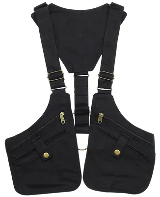 Produktbild von Holstertasche - Gürteltasche - Holsterweste - schwarz - messing