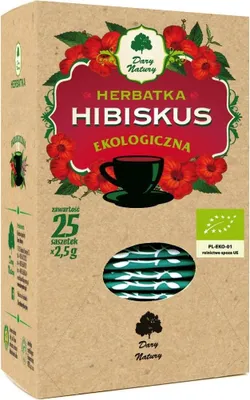 HERBATKA HIBISKUS BIO (25 x 2,5 g) 62,5 g - DARY NATURY