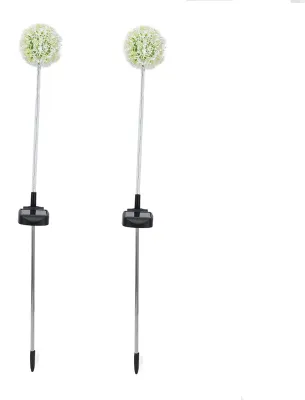 Immagine prodotto di 2 set di luci da giardino Solar Löwendahn 6LED Lampada da esterno colorata per terrazza, cortile, balcone 6LED bianco (2 pezzi)