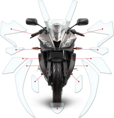 Produktbild von Lackschutzfolie Steinschlagschutz passend für Yamaha YZF R125 2014-2018